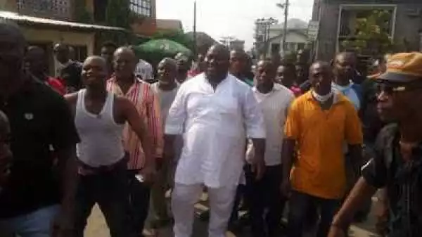 Asari Dokubo, Other Suporters Take To The Streets To Celebrate PDP